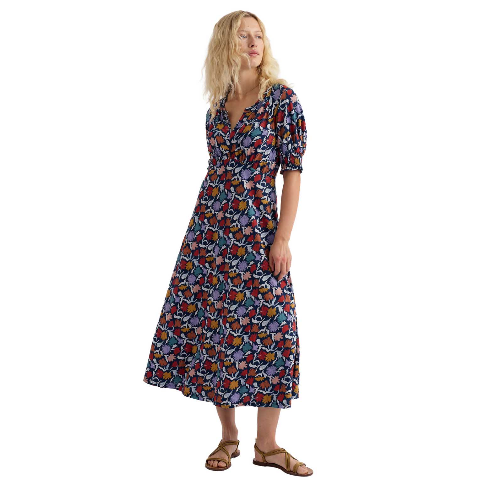 Seasalt Cornwall Fenil Dress Garden Floral Sea Cave